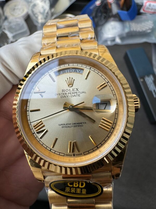 Rolex Yellow Gold Day-Date 40mm Caliber 3255 Pair of Original Weights - Image 10
