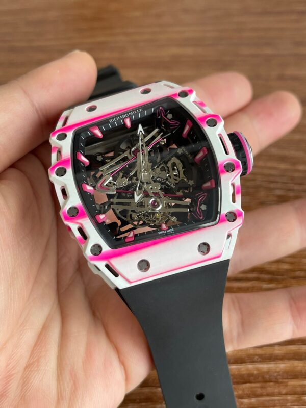 Richard Mille 38-02 Tourbillon Pink Carbon Fiber Unisex - Image 7
