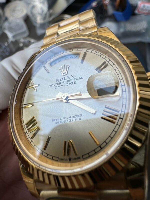 Rolex Yellow Gold Day-Date 40mm Caliber 3255 Pair of Original Weights - Image 9