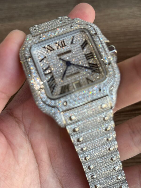 Cartier Santos moissanite 35.1mm/39.8mm - Image 7