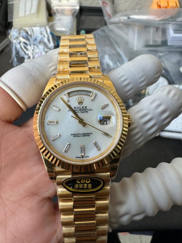 Rolex Yellow Gold Day-Date 40mm Caliber 3255 Pair of Original Weights