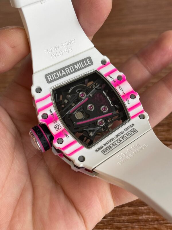 Richard Mille 38-02 Tourbillon Pink Carbon Fiber Unisex - Image 3