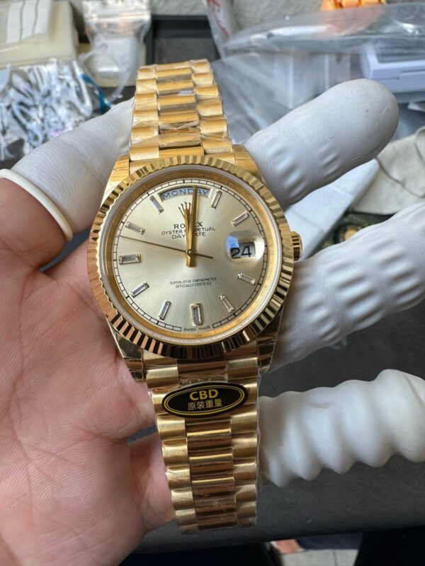 Rolex Yellow Gold Day-Date 40mm Caliber 3255 Pair of Original Weights