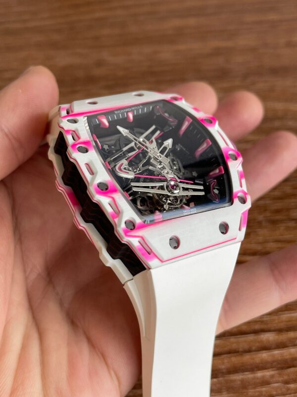 Richard Mille 38-02 Tourbillon Pink Carbon Fiber Unisex - Image 6