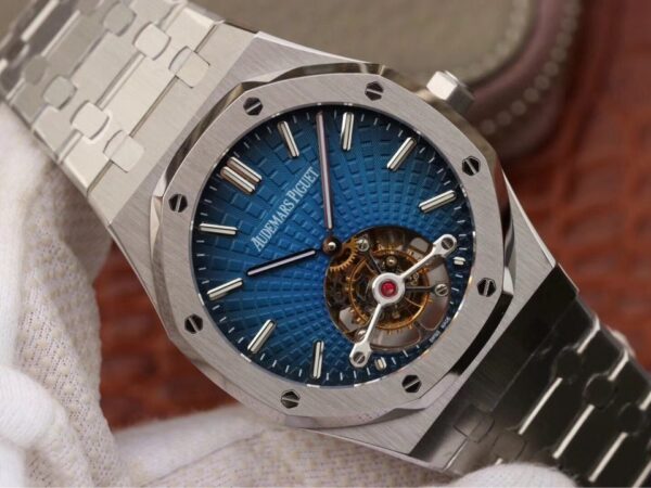 Audemars Piguet Royal Oak (TOURBILLON EXTRA-THIN) 1:1 Superclone(Blue tourbillon AP) - Image 3