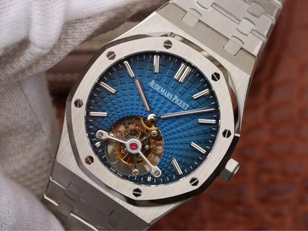 Audemars Piguet Royal Oak (TOURBILLON EXTRA-THIN) 1:1 Superclone(Blue tourbillon AP) - Image 2