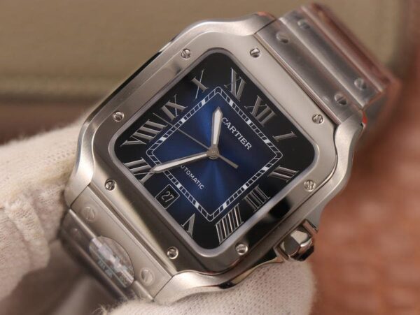 Cartier Santos De Cartier 40MM Two Tone - 1:1 Superclone (Blue Santos) - Image 2