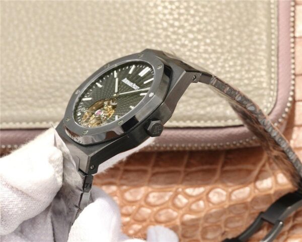 Audemars Piguet Royal Oak (TOURBILLON EXTRA-THIN) 1:1 Superclone(Black tourbillon AP) - Image 4