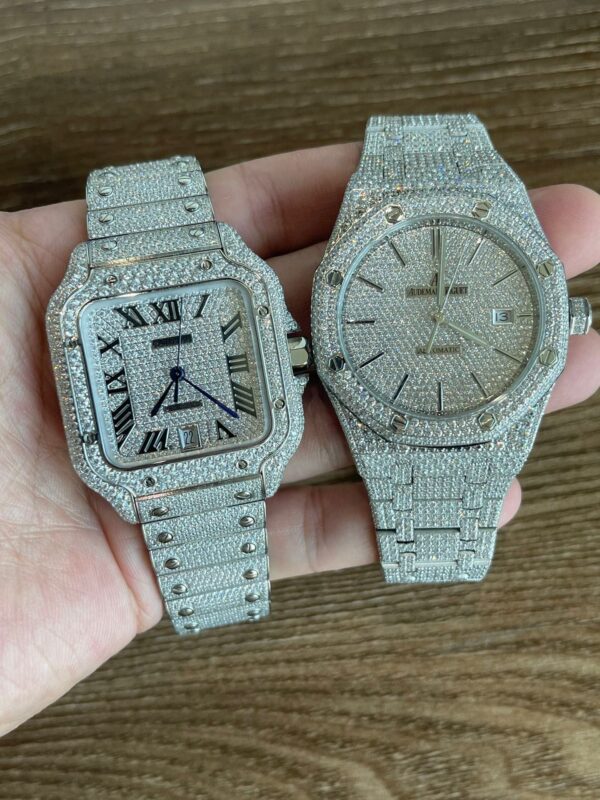 Cartier Santos moissanite 35.1mm/39.8mm - Image 3