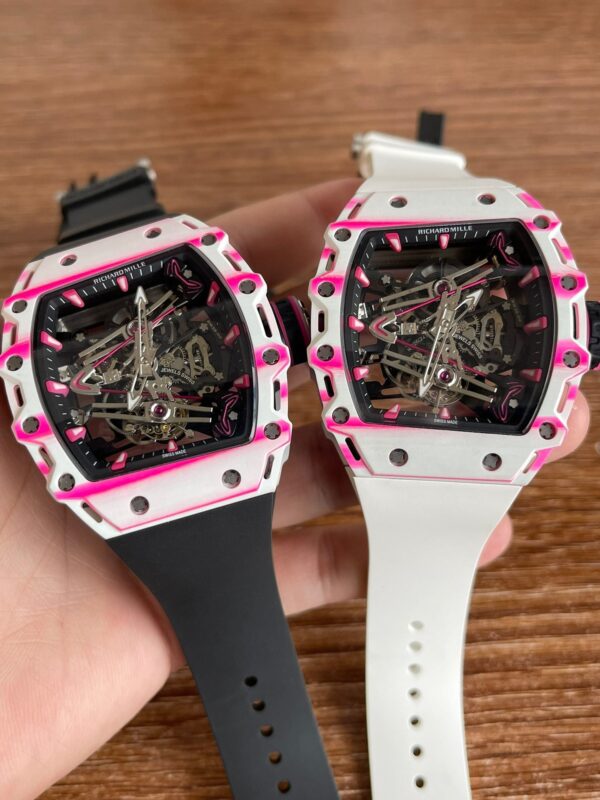 Richard Mille 38-02 Tourbillon Pink Carbon Fiber Unisex - Image 2
