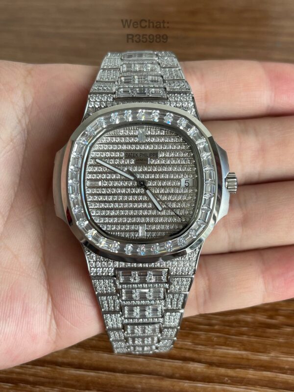 Patek Philippe 5711 Hand-set moissanite diamonds