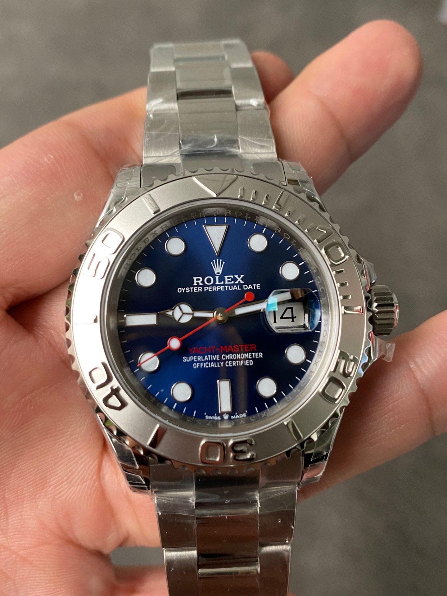 Rolex Yachtmaster Stainless Steel 268622- 1:1 Superclone( blue dial yacht master 40mm)