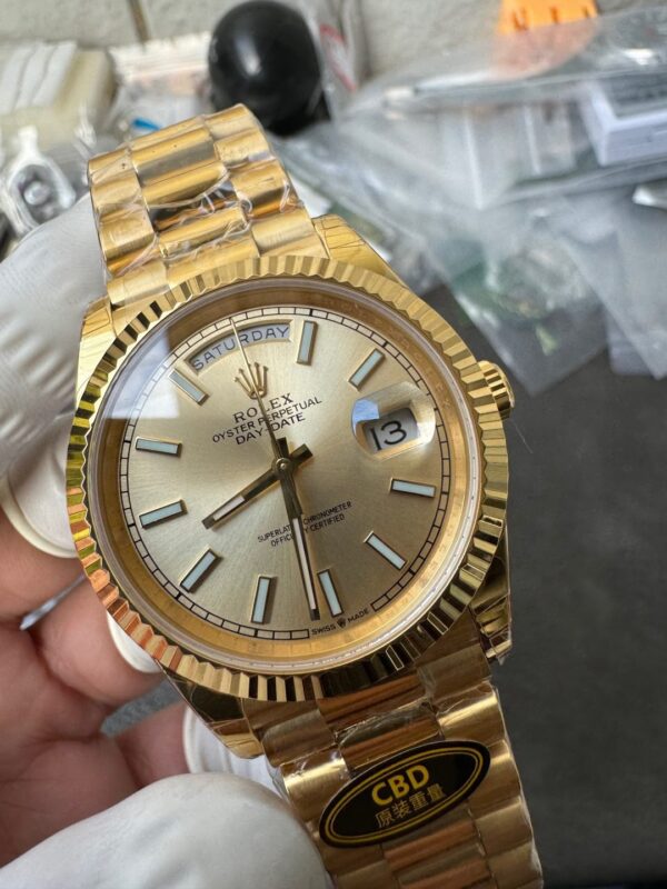 Rolex Yellow Gold Day-Date 40mm Caliber 3255 Pair of Original Weights - Image 9