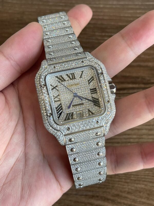 Cartier Santos moissanite 35.1mm/39.8mm - Image 13