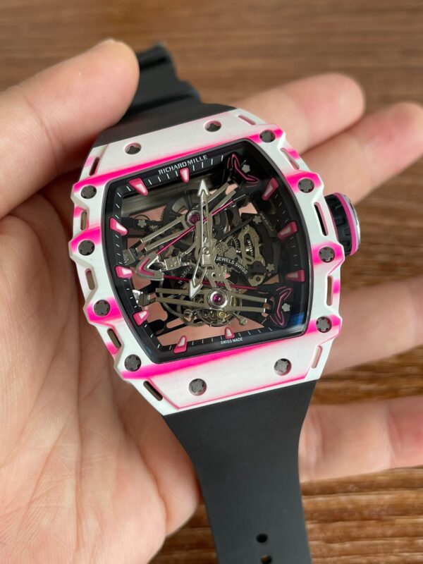 Richard Mille 38-02 Tourbillon Pink Carbon Fiber Unisex - Image 8