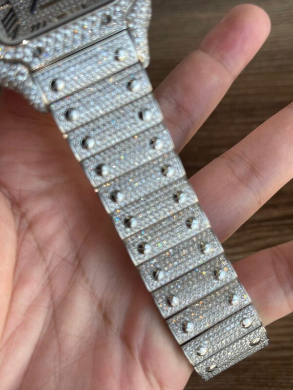 Cartier Santos moissanite 35.1mm/39.8mm - Image 8