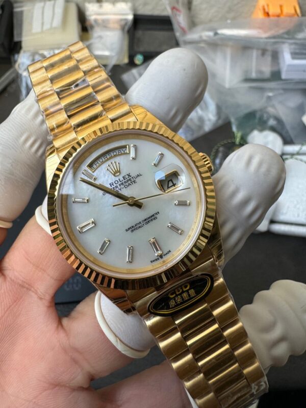 Rolex Yellow Gold Day-Date 40mm Caliber 3255 Pair of Original Weights - Image 12