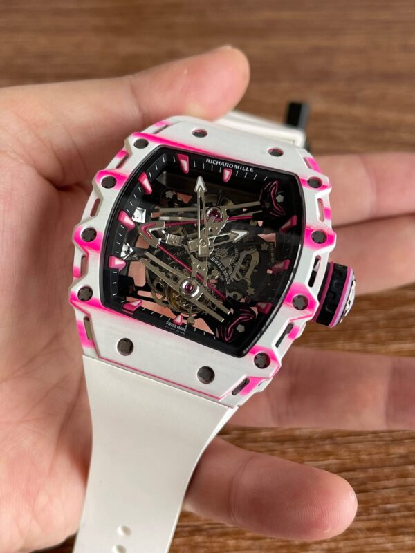 Richard Mille 38-02 Tourbillon Pink Carbon Fiber Unisex - Image 7
