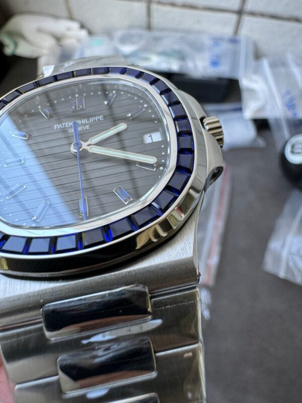 Patek Philippe 5711 Moissanite Diamonds blue - Image 7