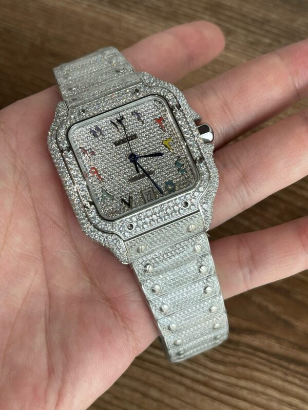 Cartier Santos moissanite 35.1mm/39.8mm - Image 3
