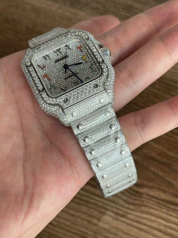 Cartier Santos moissanite 35.1mm/39.8mm - Image 4