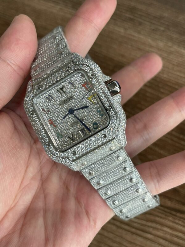 Cartier Santos moissanite 35.1mm/39.8mm - Image 6